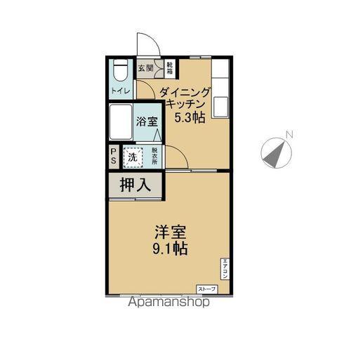 シオンパレスMOYA(1DK/1階)の間取り写真