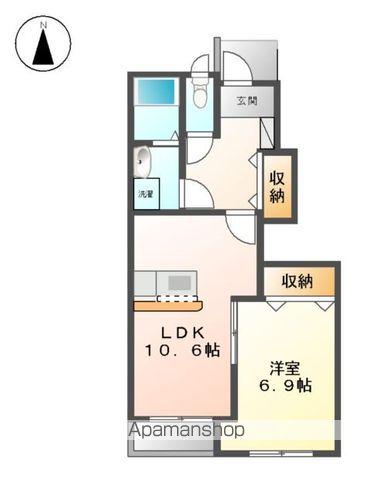 グランウッド(1LDK/1階)の間取り写真