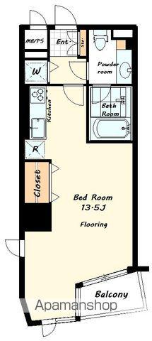 カスタリア新宿御苑(ワンルーム/8階)の間取り写真