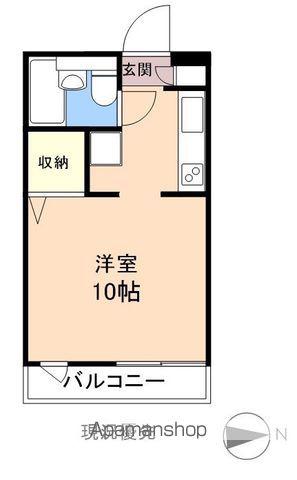 LA新徳田B(1K/3階)の間取り写真