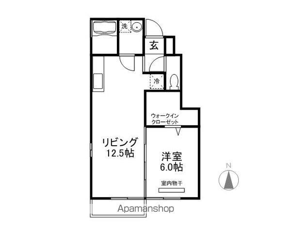 ボナール(1LDK/1階)の間取り写真