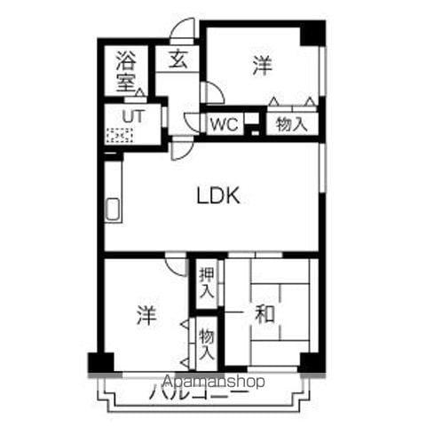 第3西治ハイツ(3LDK/1階)の間取り写真
