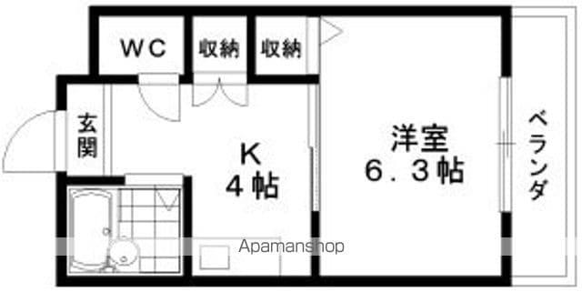 リバージュマンション(1K/1階)の間取り写真