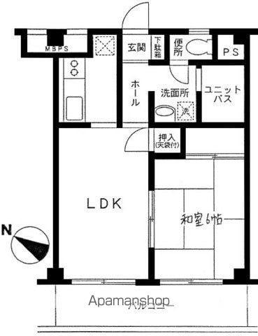 アイリスガーデン2(1LDK/3階)の間取り写真