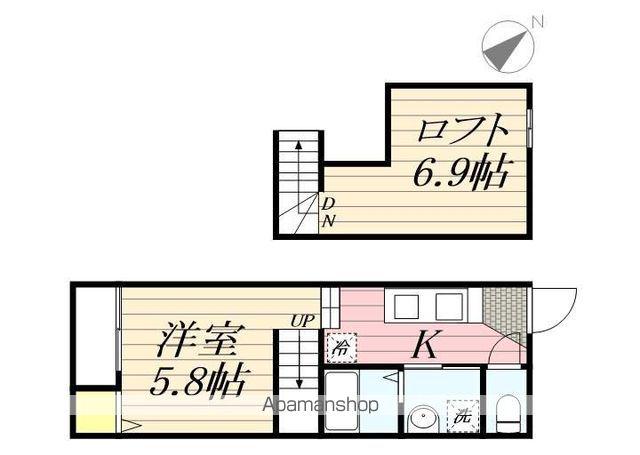 シャレオ香椎3(1K/1階)の間取り写真