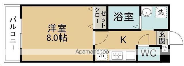 椿ガーデン(1K/1階)の間取り写真