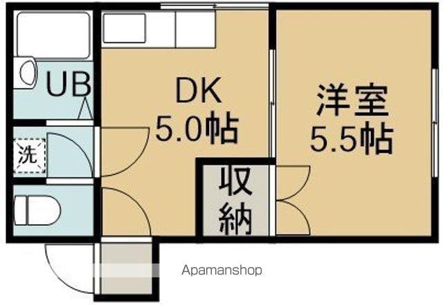 レオパレス千歳C棟(1DK/2階)の間取り写真