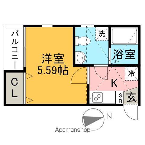 ルミナス吉塚(1K/2階)の間取り写真