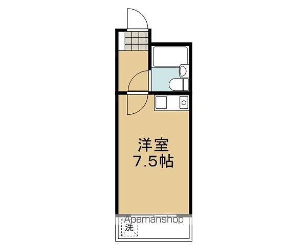 SINGLE QUARTERS 西賀茂(ワンルーム/2階)の間取り写真