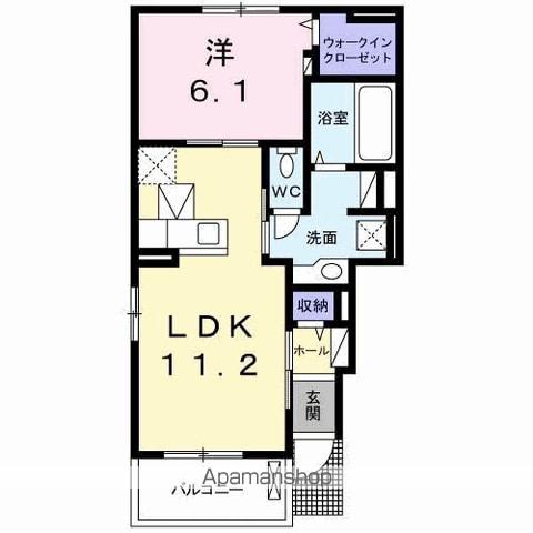プリマヴェーラ20 Ⅱ(1LDK/1階)の間取り写真