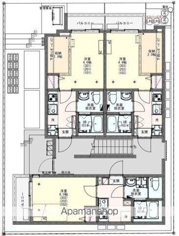 KEIAI RESIDENCE 東大宮(1K/3階)の間取り写真