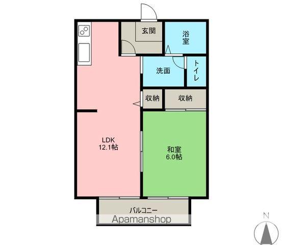 カサベルデ(1LDK/2階)の間取り写真