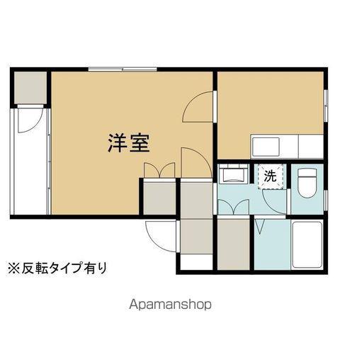 パレスプリーマE(1K/1階)の間取り写真