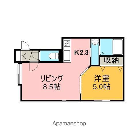 ステラデュオ(1LDK/2階)の間取り写真