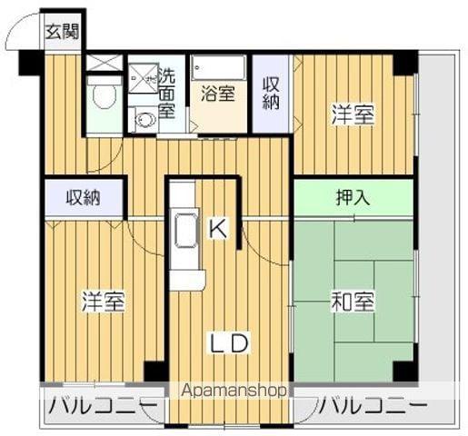 ケイジェイ・レジデンス南武庫之荘(3LDK/4階)の間取り写真