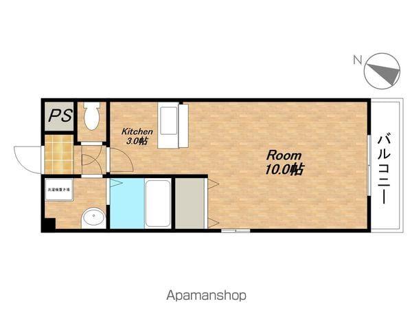 メルベール(ワンルーム/1階)の間取り写真