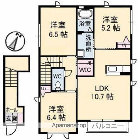 ラポール イチマサⅡ(3LDK/2階)の間取り写真