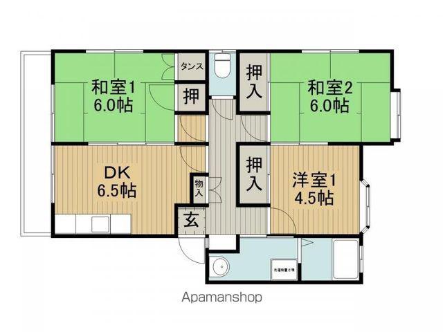 蓼科コーポ(3DK/2階)の間取り写真