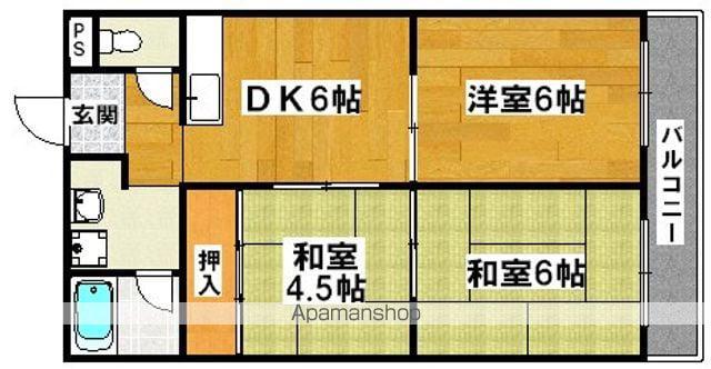 サニーハイツ健翔(3DK/3階)の間取り写真