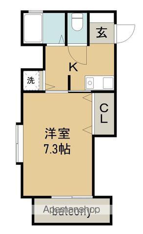 ニューポートマンション(1K/2階)の間取り写真