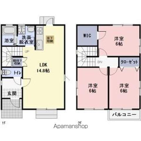 中央本線 上諏訪駅 徒歩49分 2階建 築11年(3LDK)の間取り写真