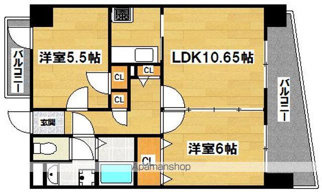 シュライク96(2LDK/9階)の間取り写真