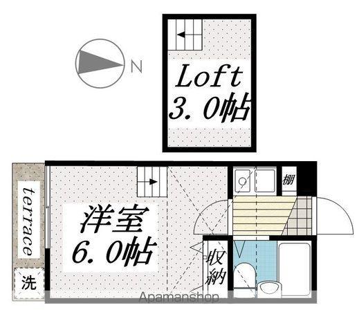 ジュネパレス新松戸第11(1K/1階)の間取り写真