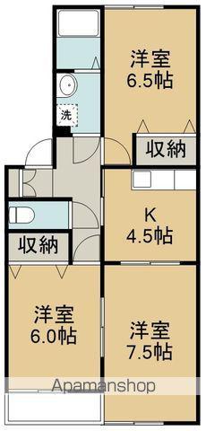 パストラル岡田B(3K/2階)の間取り写真