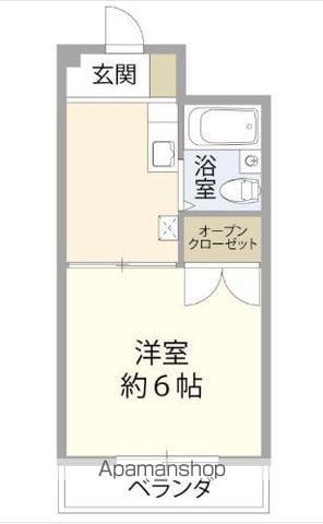 ルネ中島(1K/2階)の間取り写真