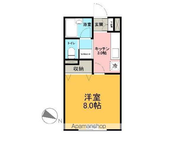 ベルシティメモリーズI(1K/1階)の間取り写真