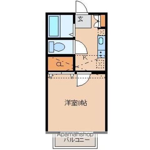 アヴァンセ富沢南三番館(1K/2階)の間取り写真