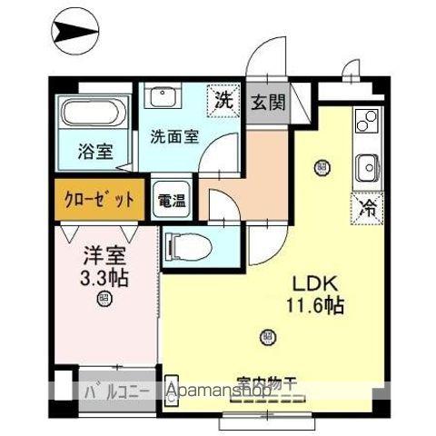 JEWEL(1LDK/3階)の間取り写真