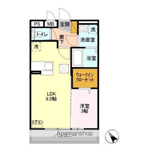 エスパシオ(1LDK/3階)の間取り写真