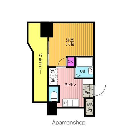 ラグジュアリーガーデン東松戸(1K/8階)の間取り写真