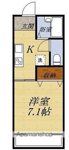 ディアス小松(1K/1階)の間取り写真
