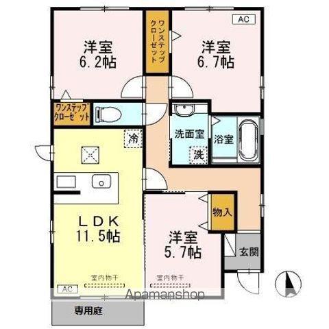 東海道・山陽新幹線 浜松駅 徒歩28分 1階建 築15年(3LDK)の間取り写真