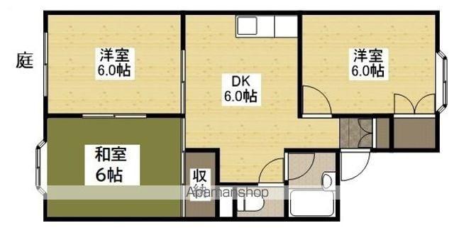シリウス(3DK/1階)の間取り写真