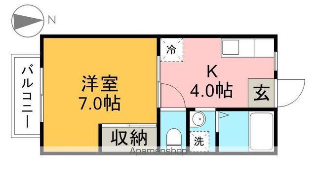デイライト弥生Ⅰ(1K/2階)の間取り写真
