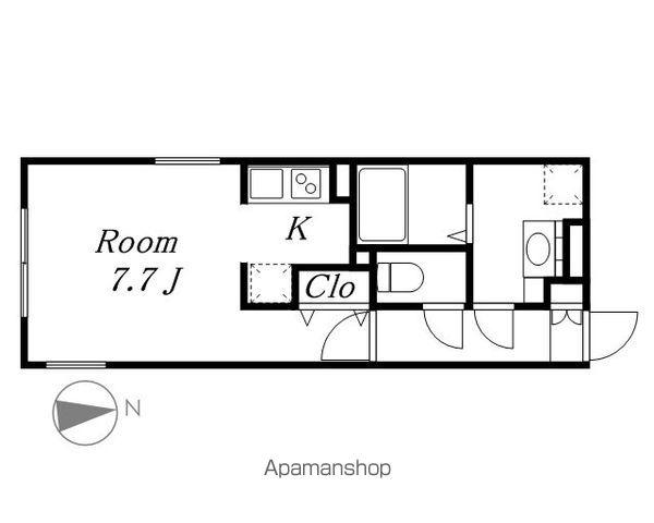 LUORE城西(ワンルーム/4階)の間取り写真