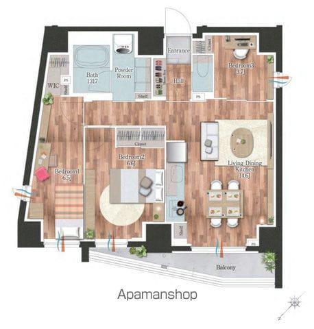 デュオフラッツ板橋大山(3LDK/6階)の間取り写真