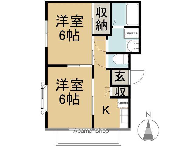 恵ハイツ(2K/1階)の間取り写真