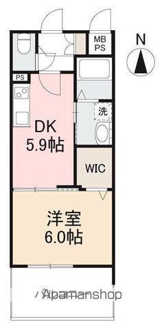 プレコート高松(1DK/3階)の間取り写真