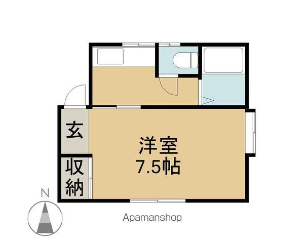 サンライズヴィレッジA棟(1K/2階)の間取り写真