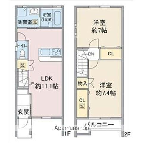 アプトルーナ215(2LDK/1階)の間取り写真