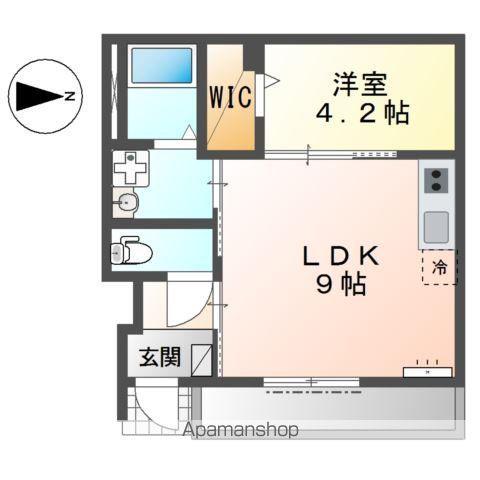 ボヌールQ2(1LDK/1階)の間取り写真