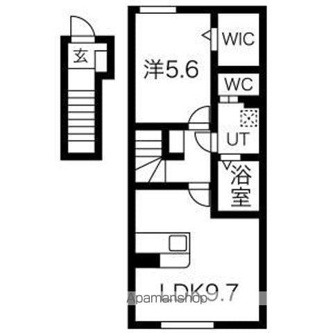FILOB(1LDK/2階)の間取り写真