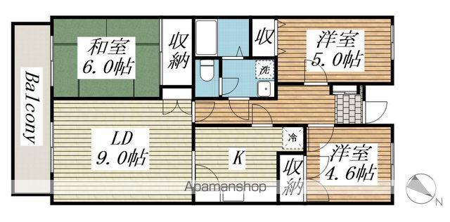 第12パールメゾン木村(3LDK/1階)の間取り写真