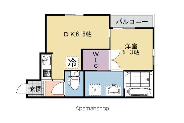 ピアハウス(1DK/1階)の間取り写真