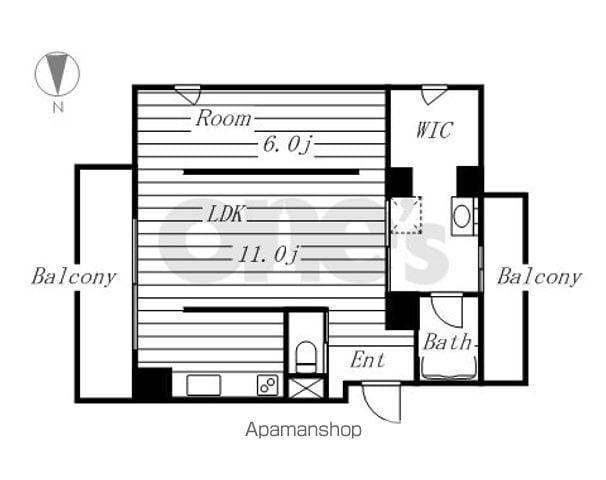 NOVEL(1LDK/5階)の間取り写真