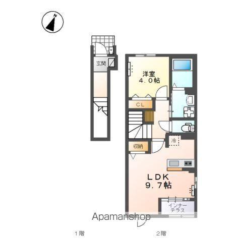 室町アパート工事(1LDK/2階)の間取り写真